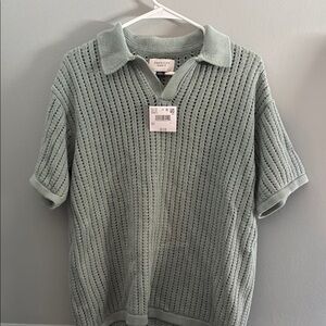 Green Knit Polo Shirt